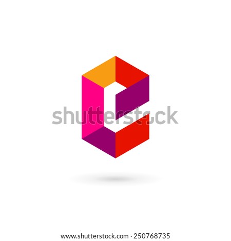 Letter E mosaic logo icon design template elements 