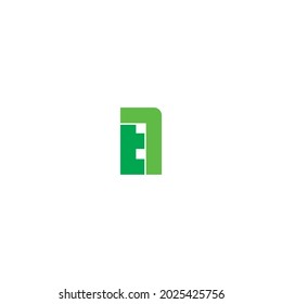 
letter E number 7 symbol simple logo vector