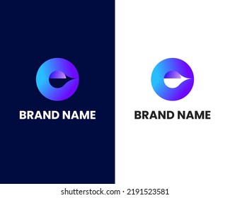 letter e and o modern logo design template