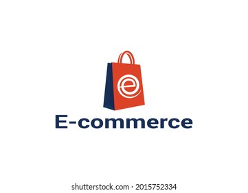 Letter E Online Shop Logo vector