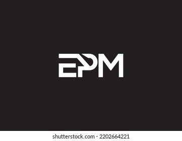 letter E P M vector logo design