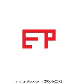 
letter E and P simple logo vector symbol box