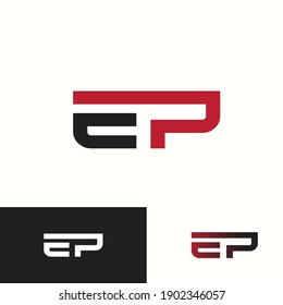 Letter E P vector design illustration 1
