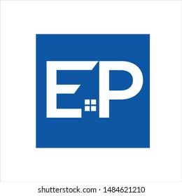 Letter E and P vector logo. 