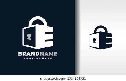 o logotipo da letra E padlock