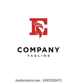 Letter E Phoenix logo icon vector