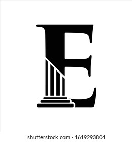 Letter E Pillar Law Logo