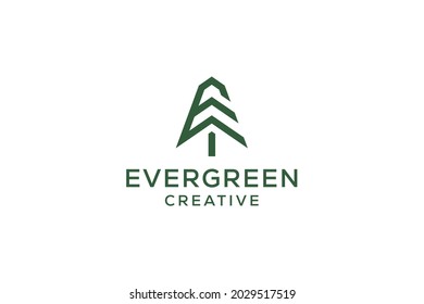Buchstabe E pine immergrün. Fichtenholz-Nadelholz-Nadelholz aus Nadelholz-Nadelholz-Nadelholz-Nadelholz-Nadelholz-Logo
