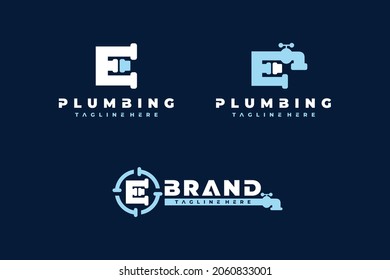 letter E pipe bundle logo