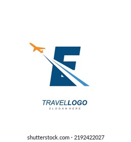 letter E with plane logo vector template. logo for travel label, tourism, journey posters, airways identity, and tech transportation