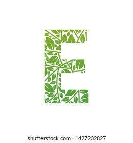Letter E Plant Logo Template Design Vector, Emblem, Design Concept, Creative Symbol, Icon