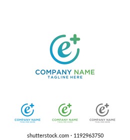 Letter E plus logo design