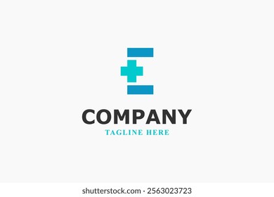 letter e plus medical logo