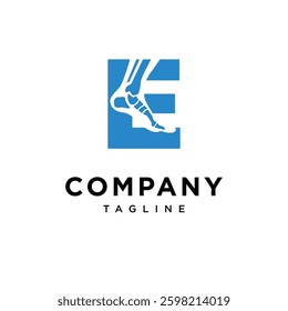 Letter E Podiatry Logo Icon Vector