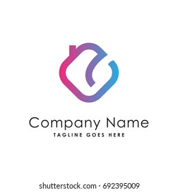 letter e property logo template