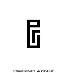 Letra e r cuadrado, símbolo geométrico de contorno simple vector