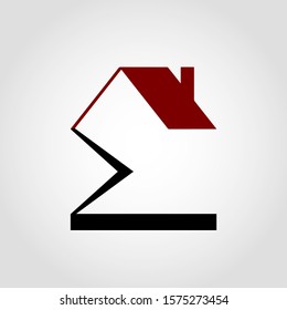 letter E real estate logo design - vector 