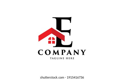 Letter E Real estate Logo Simple Modern