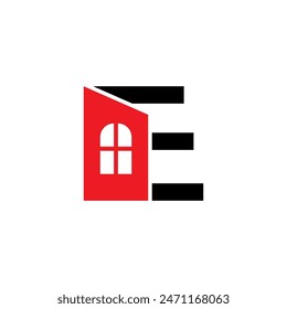 Letter E Real Estate Logo Vector 010