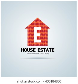 Letter E Real estate logo template. building city logo