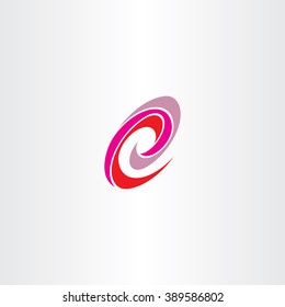 letter e red magenta spiral logo vector icon abstract