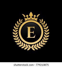 Letter E royal crown logo