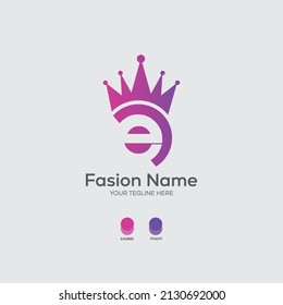 

Letter E Royal Crown Luxury Logo Stock  Vector
