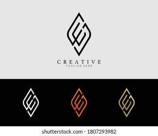 letter E and S design logo template  modern creative elegant