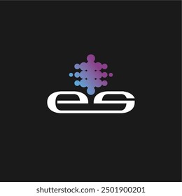 Letter E S digital innovative technology logo design ideas business name editable vector template  royalty free image