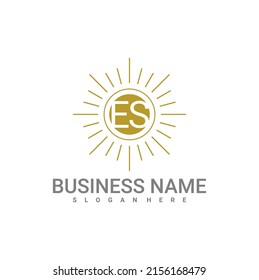 Letter E S logo vector template, Creative E S logo design concepts