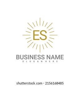 Letter E S logo vector template, Creative E S logo design concepts