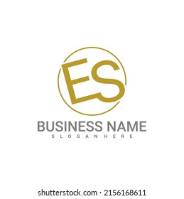 Letter E S logo vector template, Creative E S logo design concepts