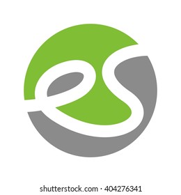 letter E and S logo vector.