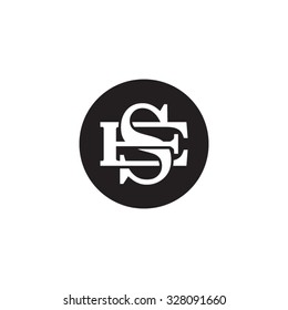 letter E and S monogram circle logo