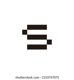 letter E and S square geometric symbol simple logo vector