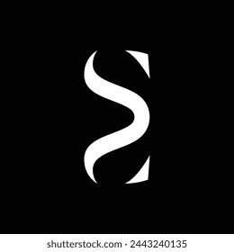 Letter E and S twisted like a snake for medical logo