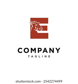 Letter E Saola logo icon vector