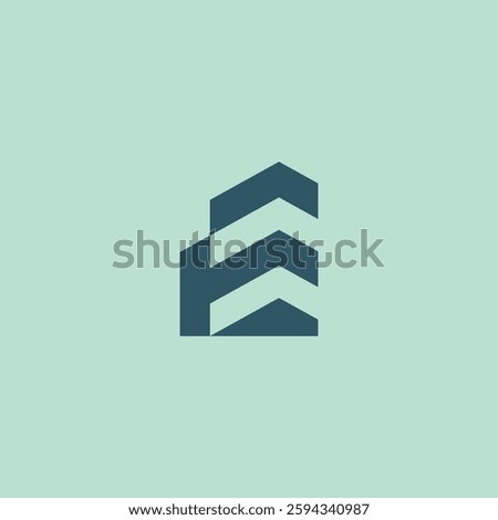 letter e shaped into building logo