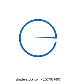 letter e sharp line logo