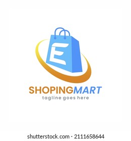 Letter E Shop Bag Logo Design