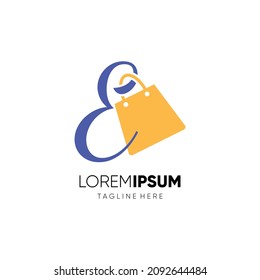Letter E Shopping Bag Logo Design Vektorsymbol Grafik Emblem Illustration