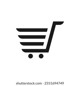 letter E shopping cart logo design inspiration 
