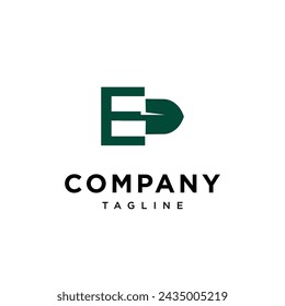 Letter E Shovel spade logo icon vector template.eps