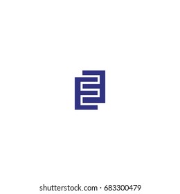 Letter E sign logo design icon template
