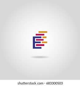 Letter E sign logo design icon template