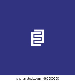 Letter E sign logo design icon template