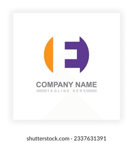 Letter E simple alphabet Logo design suitable for business and company logos. Logo design illustration with negative space