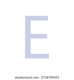 Letra E Ilustração de Vetor de Clip-art Simples