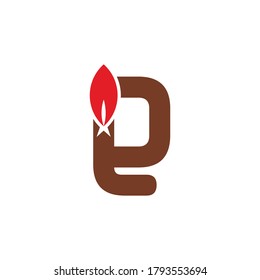 letra e símbolo de llama de gas simple vector