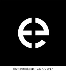 Letter E e simple logo design.